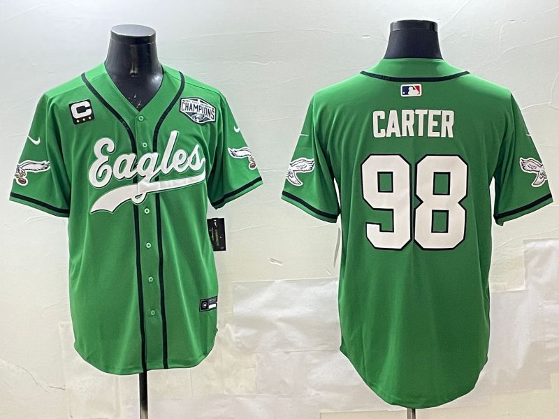 Men Philadelphia Eagles #98 Carter Green three generations Jointly Name 2025 Nike Limited NFL Jersey style 5